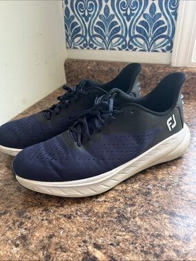 FootJoy Men's Navy and Black Golf Shoes with White Sole